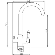 Смеситель для кухни ZorG Steel Hammer SH723BRONZE Бронза-1