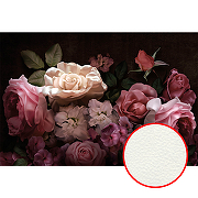 Фреска Ortograf Flower Dreams 31629 Фактура флок FLK Флизелин (4*2,7) Черный/Розовый, Цветы