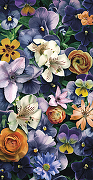 Фреска Ortograf Flower Dreams 31658 Фактура бархат FX Флизелин (1,4*2,7) Разноцветный, Цветы-1