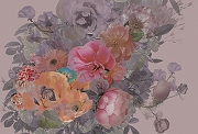 Фреска Ortograf Flower Dreams 31612 Фактура флок FLK Флизелин (4*2,7) Розовый/Сиреневый, Цветы-1
