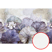 Фреска Ortograf Flower Dreams 31636 Фактура бархат FX Флизелин (4*2,7) Бежевый/Фиолетовый, Цветы