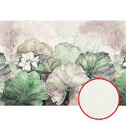 Фреска Ortograf Flower Dreams 31637 Фактура флок FLK Флизелин (4*2,7) Бежевый/Зеленый, Цветы