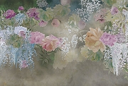 Фреска Ortograf Flower Dreams 31614 Фактура флок FLK Флизелин (4,3*2,7) Разноцветный, Цветы-1