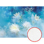 Фреска Ortograf Flower Dreams 31603 Фактура бархат FX Флизелин (3,8*2,7) Голубой/Белый, Цветы