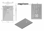 Душевой поддон из искусственного камня Vincea 130x90 VST-4SR9013A Антрацит-4