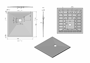 Душевой поддон из искусственного камня Vincea 90x90 VST-4SR9090G Серый-4