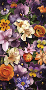 Фреска Ortograf Flower Dreams 31656 Фактура бархат FX Флизелин (1,4*2,7) Разноцветный, Цветы-1
