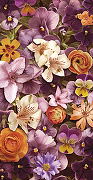 Фреска Ortograf Flower Dreams 31657 Фактура бархат FX Флизелин (1,4*2,7) Разноцветный, Цветы-1