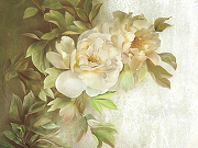 Фреска Ortograf Flower Dreams 31645 Фактура флок FLK Флизелин (3,6*2,7) Зеленый/Бежевый, Цветы-1