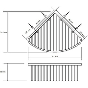 Полка корзина Bemeta Graphit 156208312 угловая Антрацит матовый-1