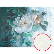 Фреска Ortograf Flower Dreams 31646 Фактура флок FLK Флизелин (3,6*2,7) Зеленый/Белый, Цветы