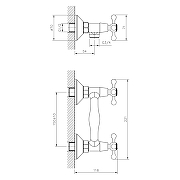 Смеситель для душа Decoroom DR54055 Хром-1