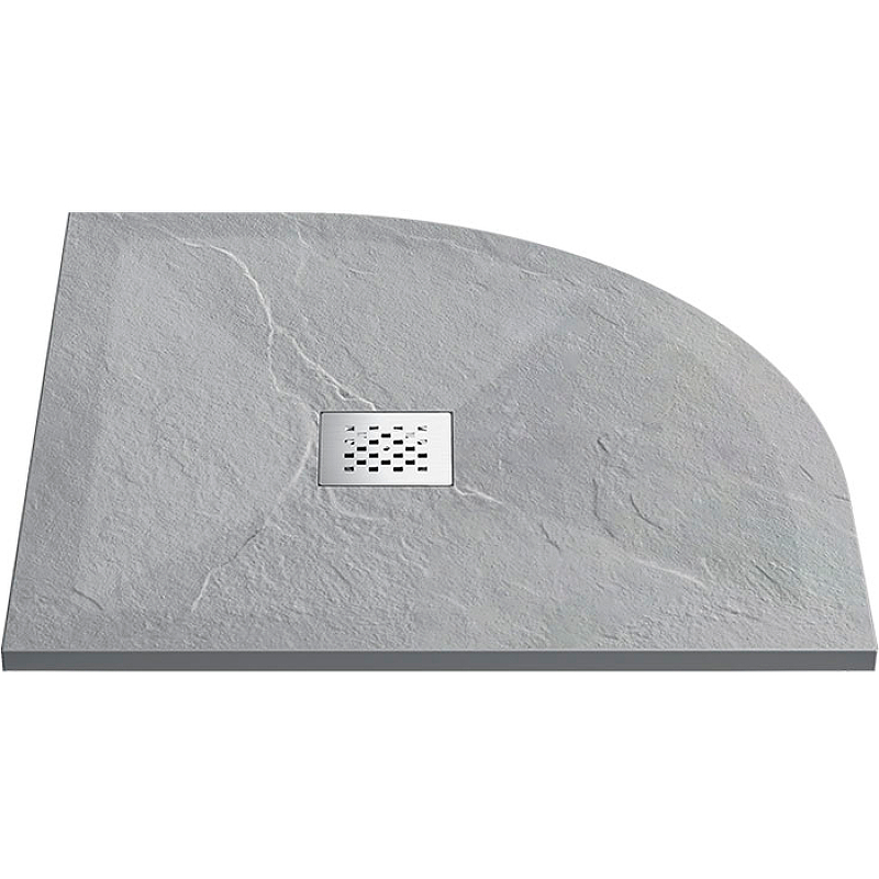цена Душевой поддон из искусственного камня Vincea 90x90 VST-4SQ9090G+Vsph-D132 Серый