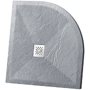 Душевой поддон из искусственного камня Vincea 90x90 VST-4SQ9090G+Vsph-D132 Серый-2