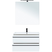 Комплект мебели для ванной Aquanet Lino 90 271957 подвесной Белый матовый-4