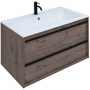 Комплект мебели для ванной Aquanet Lino 90 271958 подвесной Дуб Веллингтон-7