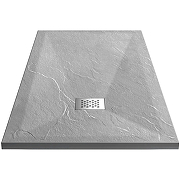 Душевой поддон из искусственного камня Vincea 100x80 VST-4SR8010G+Vsph-D132 Серый-1