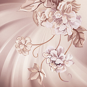 Фреска Ortograf Flower Dreams 31648 Фактура бархат FX Флизелин (2,7*2,7) Розовый, Цветы-1