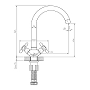 Смеситель для кухни Decoroom DR53028 Хром-1