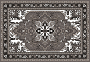 Фреска Ortograf Arabesque 33430 Фактура бархат FX Флизелин (3,9*2,7) Серый, Орнамент-1