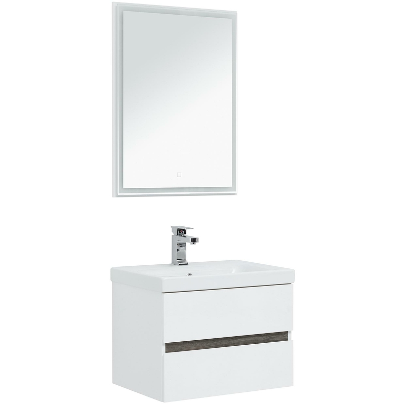 Комплект мебели для ванной Aquanet Беркли 60 258905 подвесной Белый Дуб рошелье - фото 1