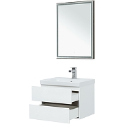 Комплект мебели для ванной Aquanet Беркли 60 258906 подвесной Белый Дуб рошелье-3