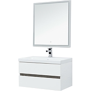 Комплект мебели для ванной Aquanet Беркли 80 258909 подвесной Белый Дуб рошелье-1