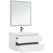 Комплект мебели для ванной Aquanet Беркли 80 258909 подвесной Белый Дуб рошелье-3