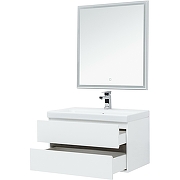 Комплект мебели для ванной Aquanet Беркли 80 258909 подвесной Белый Дуб рошелье-5