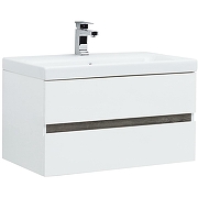Комплект мебели для ванной Aquanet Беркли 80 258909 подвесной Белый Дуб рошелье-7