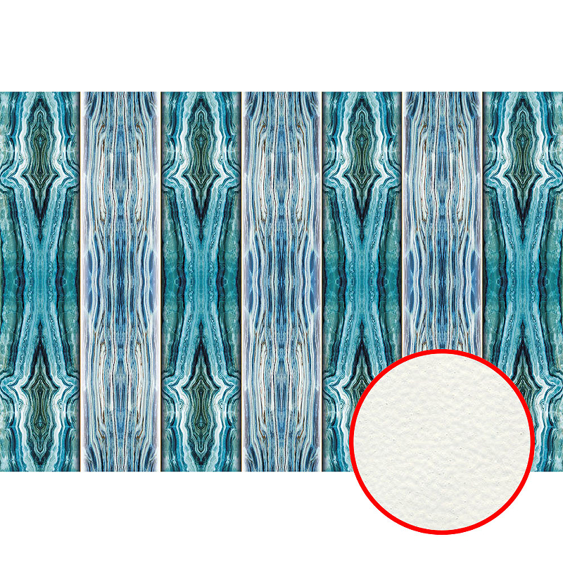 Фреска Ortograf Misto 33223 Фактура флок FLK Флизелин (4*2,7) Бирюзовый/Синий, Абстракция
