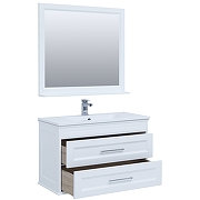Комплект мебели для ванной Aquanet Бостон M 100 258284 подвесной Белый матовый-3
