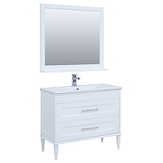 Комплект мебели для ванной Aquanet Бостон M 100 258284 подвесной Белый матовый-7