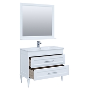 Комплект мебели для ванной Aquanet Бостон M 100 258284 подвесной Белый матовый-8