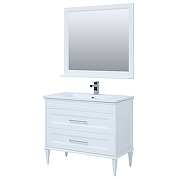 Комплект мебели для ванной Aquanet Бостон M 100 258284 подвесной Белый матовый-10