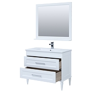 Комплект мебели для ванной Aquanet Бостон M 100 258284 подвесной Белый матовый-11