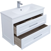 Комплект мебели для ванной Aquanet Бостон M 100 258284 подвесной Белый матовый-6