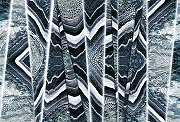 Фреска Ortograf Misto 33229 Фактура флок FLK Флизелин (4*2,7) Черный/Белый/Синий, Абстракция-1
