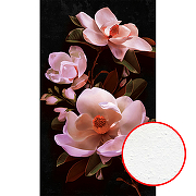 Фреска Ortograf Flower Dreams 31655 Фактура бархат FX Флизелин (1,6*2,7) Черный/Розовый, Цветы