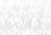 Фреска Ortograf Levity 33386 Фактура бархат FX Флизелин (4*2,7) Белый/Серый, Перья-1