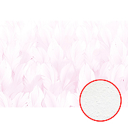Фреска Ortograf Levity 33389 Фактура бархат FX Флизелин (4*2,7) Белый/Розовый, Перья