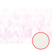 Фреска Ortograf Levity 33389 Фактура флок FLK Флизелин (4*2,7) Белый/Розовый, Перья