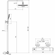 Душевая система Ravak 10° Free TD F 091.00/150 X070141 с термостатом Хром-5