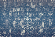 Фреска Ortograf Splendo 31716 Фактура бархат FX Флизелин (4*2,7) Синий/Серый, Вензель/Ромб-1