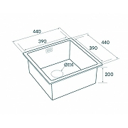 Кухонная мойка Paulmark Aller 44 Uni PM904444-BG Брашированное золото-3