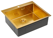 Кухонная мойка Paulmark Isar 59 PM805951-BG Брашированное золото-1