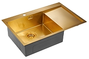 Кухонная мойка Paulmark Elde 78 R PM807851-BGR Брашированное золото-1