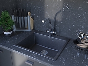 Кухонная мойка Paulmark Kante 60 PM106052-GRM Серый металлик-2