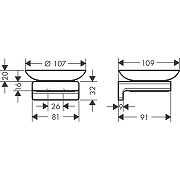 Мыльница Hansgrohe AddStoris 41746700 Белая матовая-12