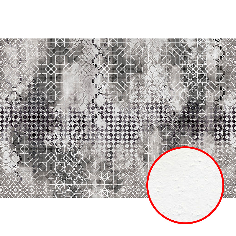 Фреска Ortograf Splendo 31732 Фактура бархат FX Флизелин (4*2,7) Серый, Геометрия/Абстракция